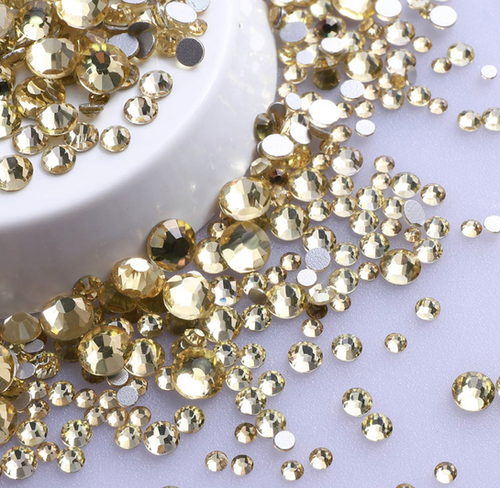 Yellow Grey Rhinestone Mixed Sizes Light Yellow | Royal Rhinestones