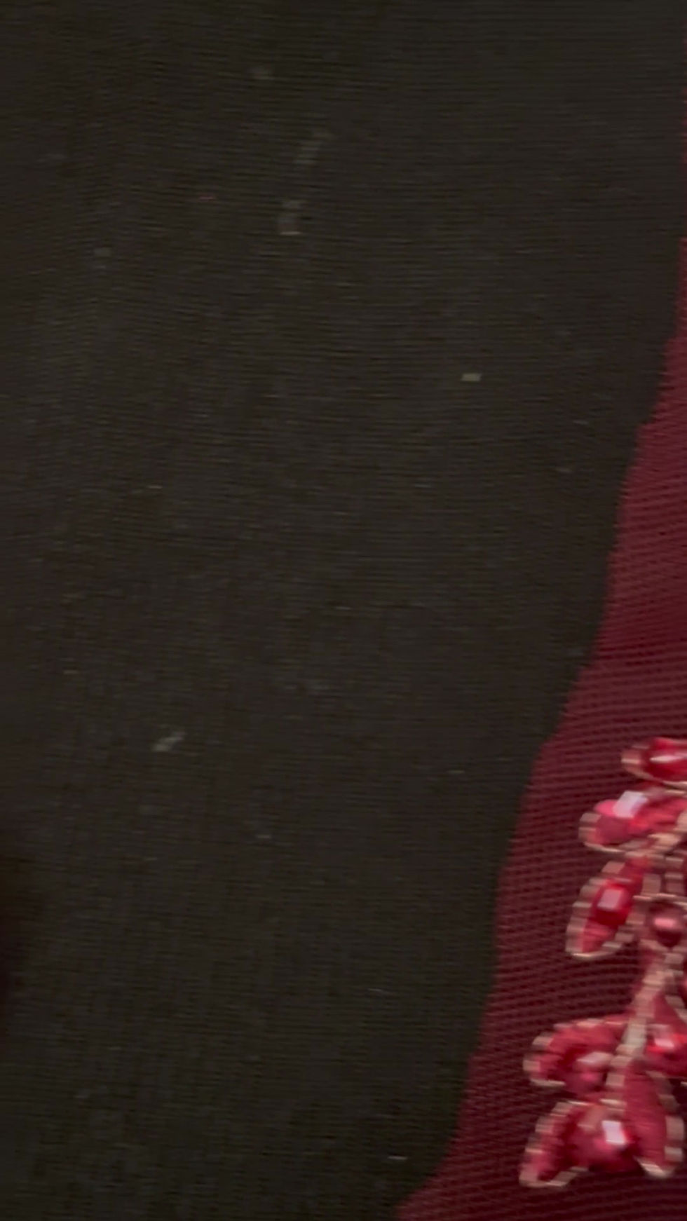 Thumbnail: Beaded Burgundy/Wine Rhinestone Applique
