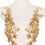 Thumbnail: Light Gold/Champagne Rhinestone Applique-Pair