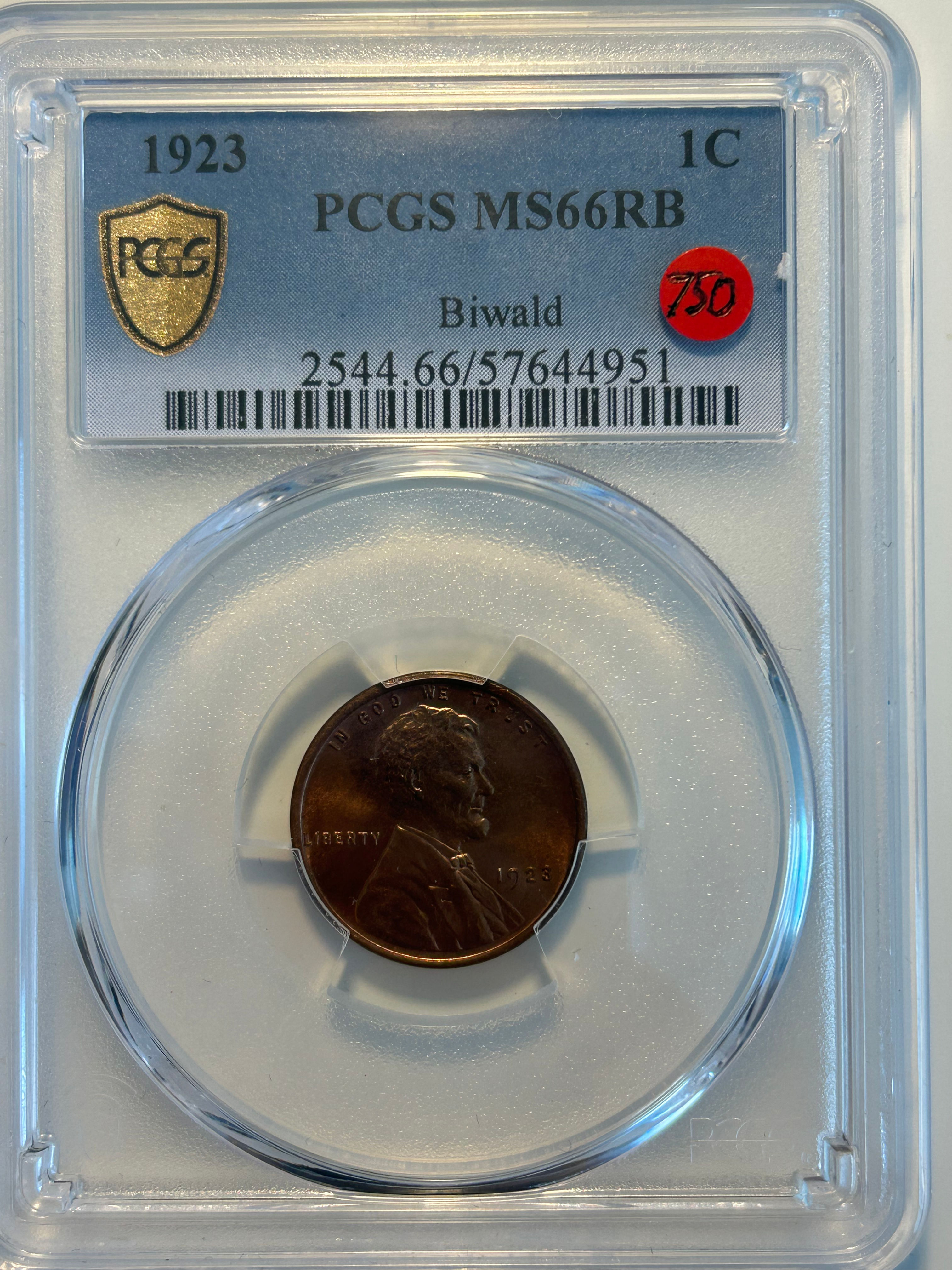1923 PCGS MS66RB 