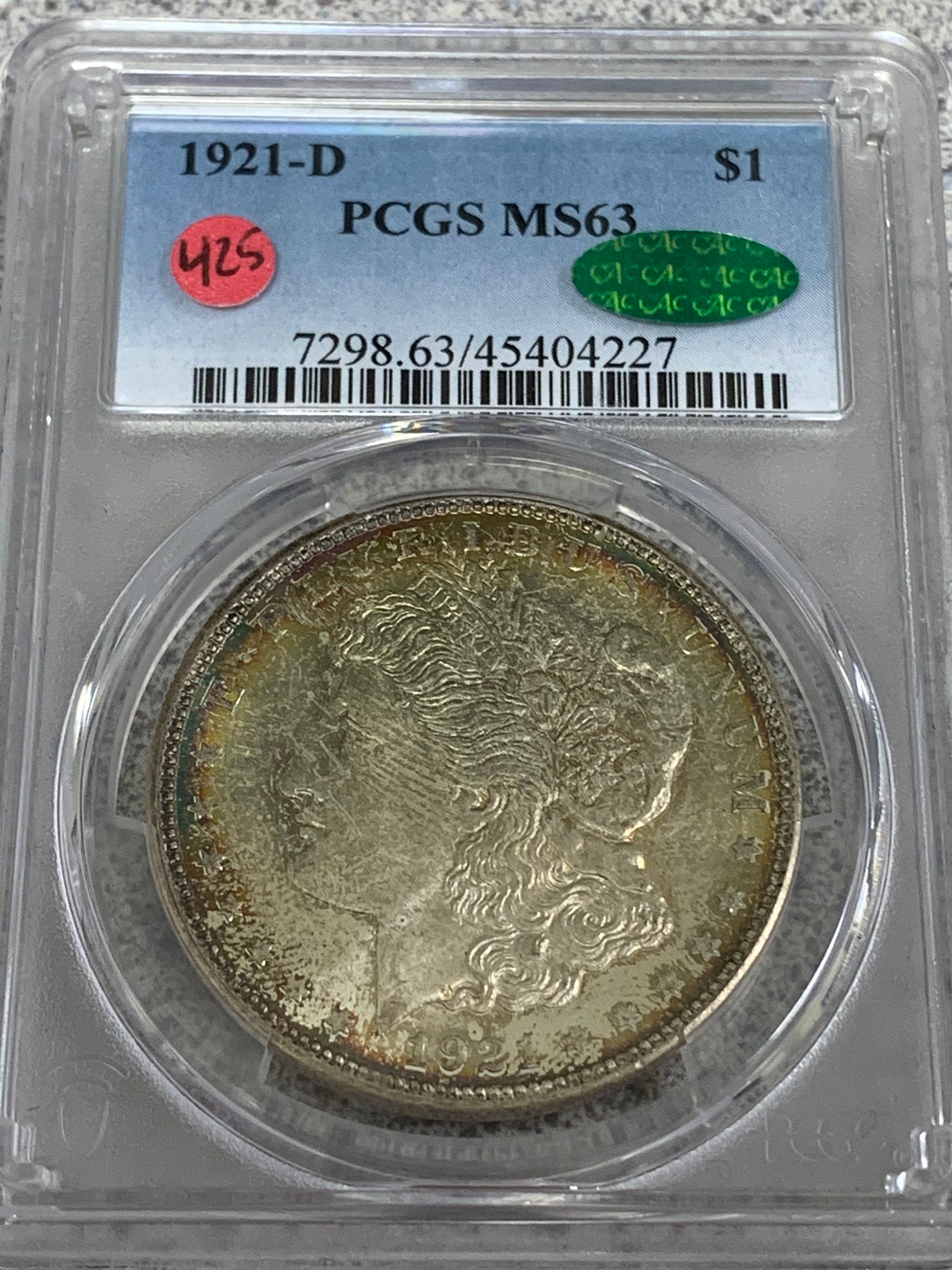 1921-D PCGS MS63 CAC