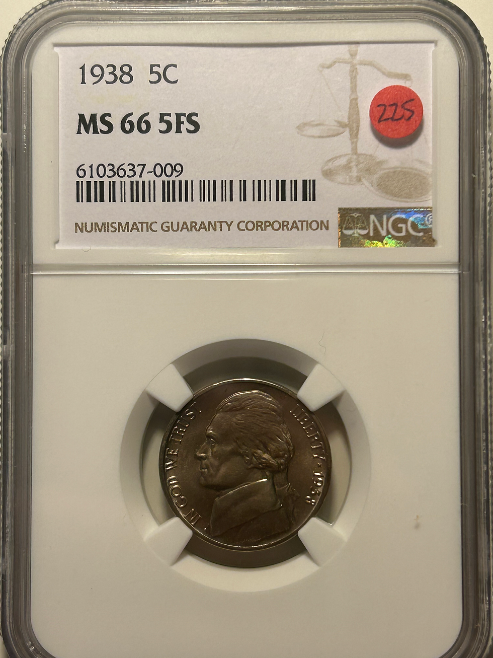 1938 NGC MS66 5FS