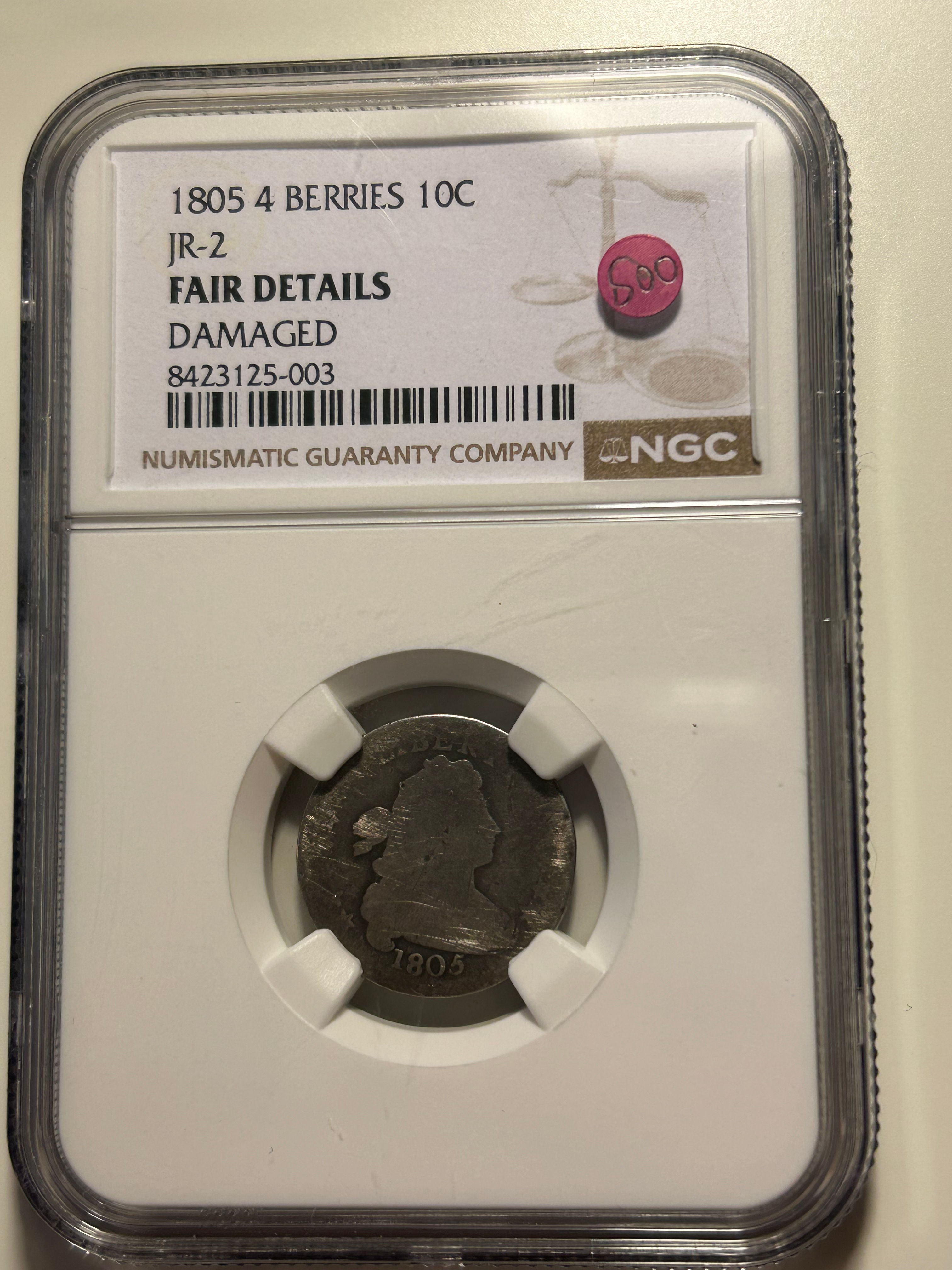 1805 - 4 Berries - NGC Fair Details 
