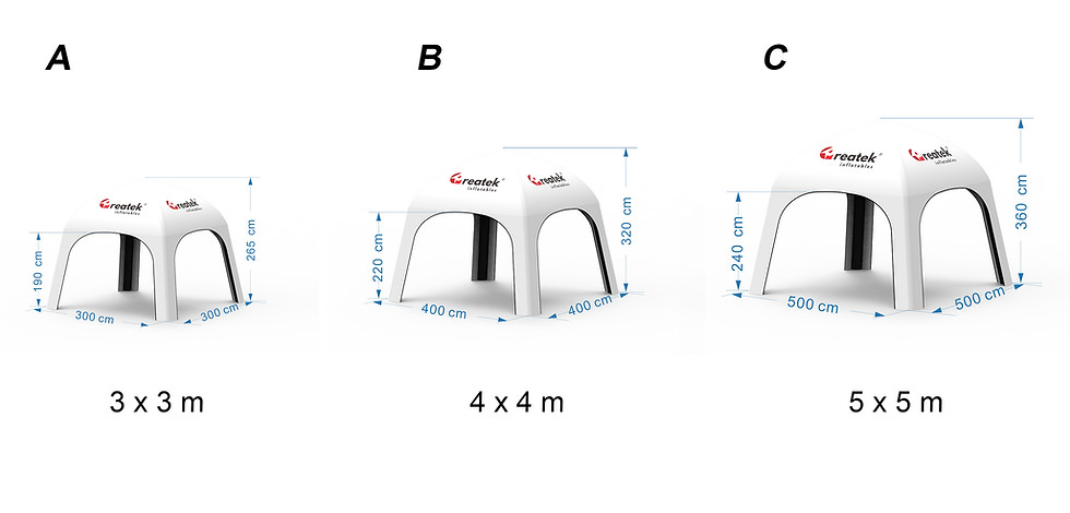 Inflatable Yurt tent Reatek - tents measures