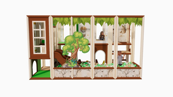 Indoor ihrisko Wood 3D dizajn REATEK 01
