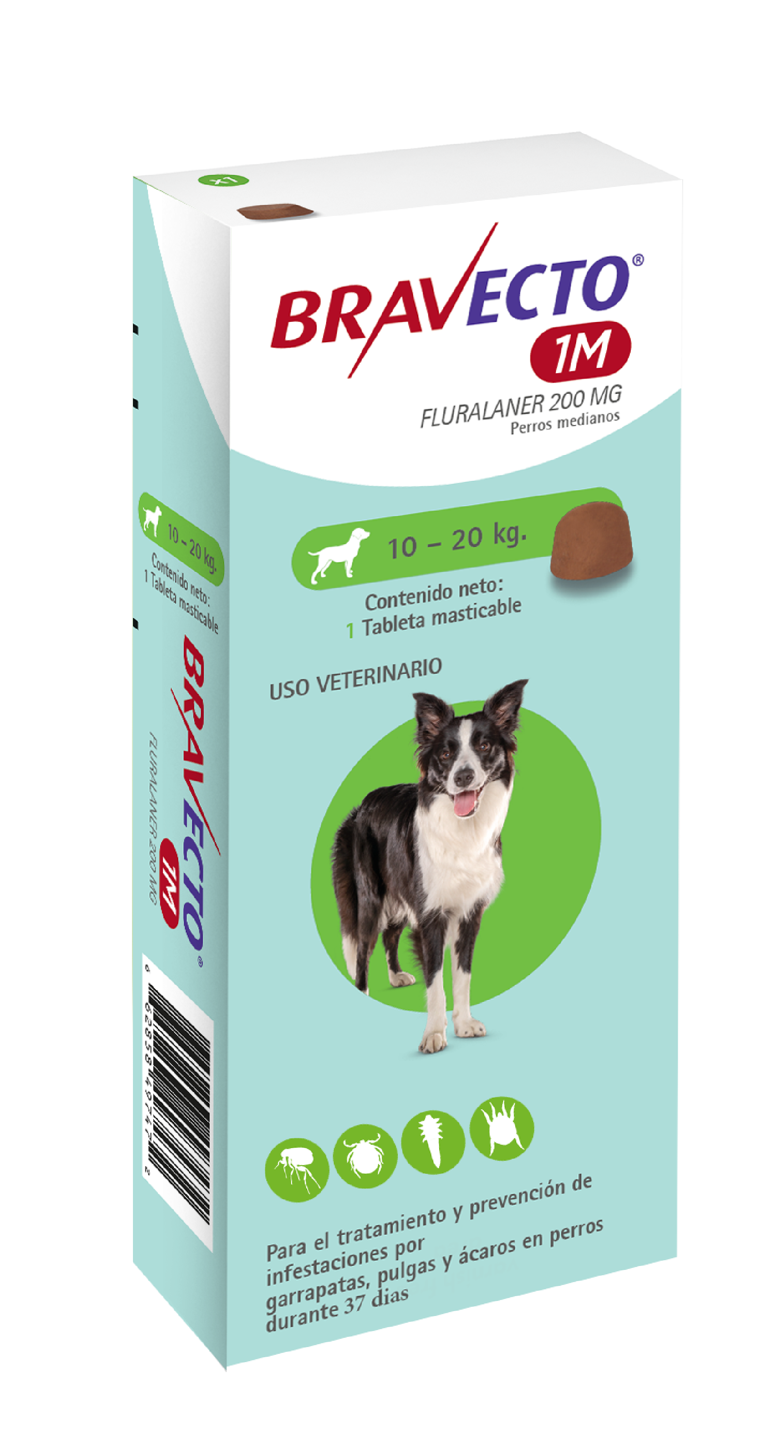 Bravecto Mensual 10 a 20KG