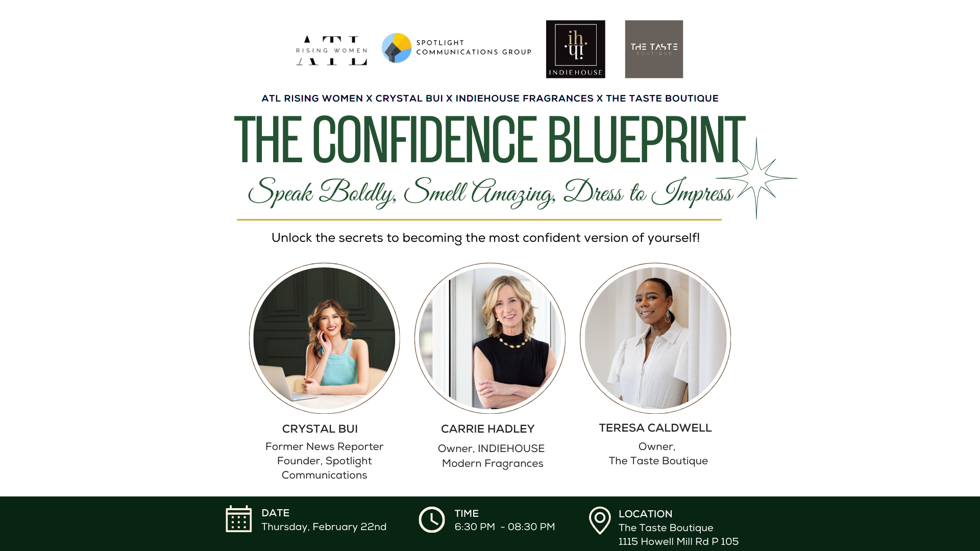 The Confidence Blueprint: Speak Boldly, Smell Amazing, Dress to Impress |  ATL Rising Women