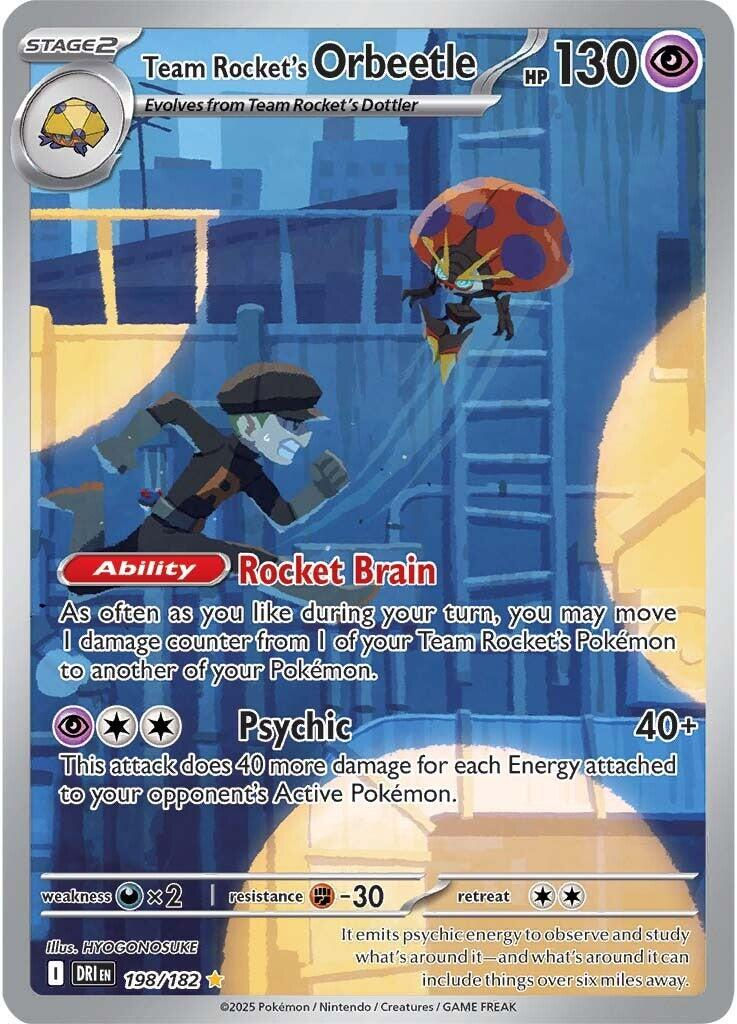 Team Rocket's Orbeetle #198 Pokemon Destined Rivals *NM*