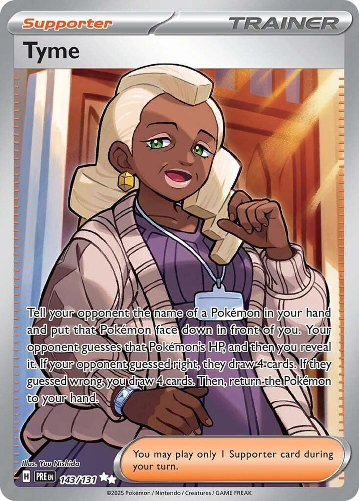 Tyme #143 Pokemon Prismatic Evolutions *NM*