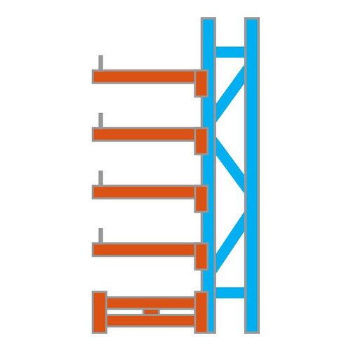 6 Link Bay's Racking Single Sided / Complete Bay / 900mm Arms / 5 Levels | United Racking