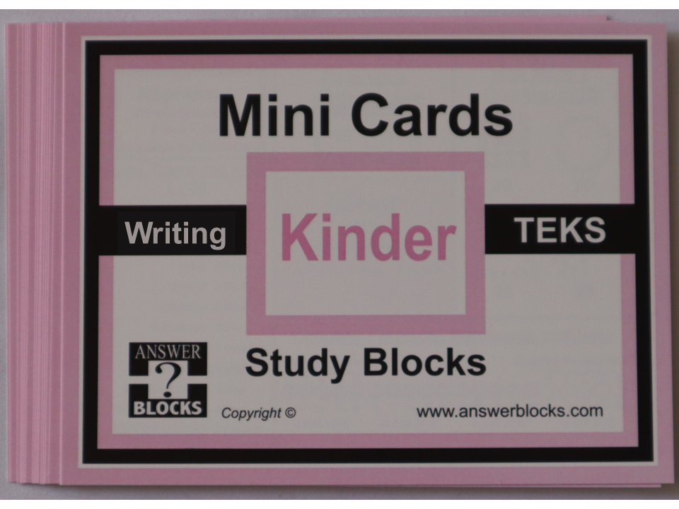 WRITING – Kinder Mini Cards