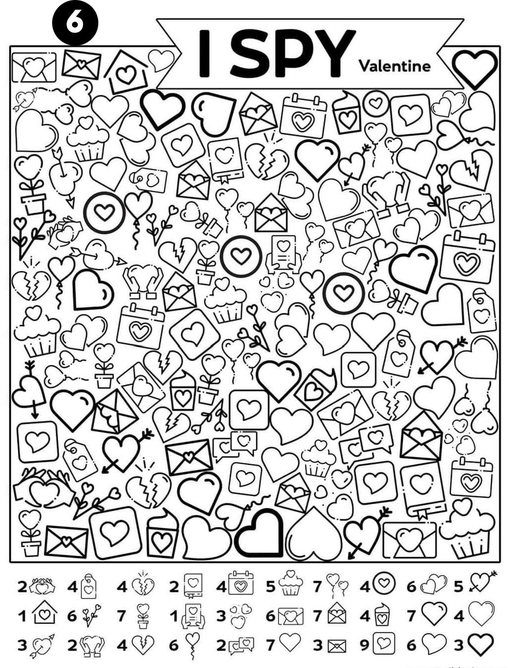 גיליון צביעה ענק - ולנטיין