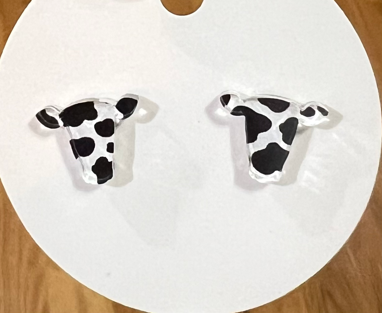 Cow Stud Earrings