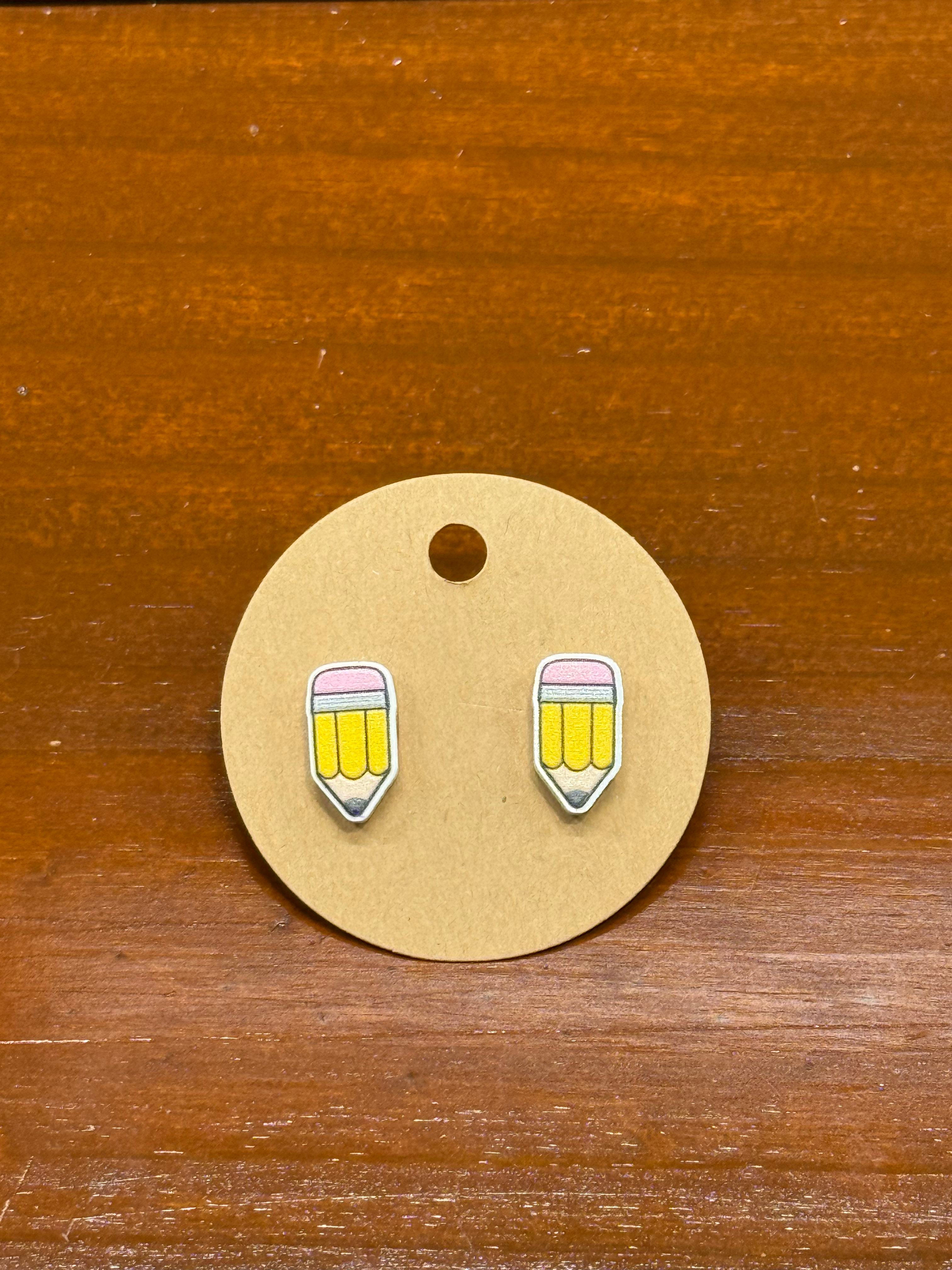 Pencil Stud Earrings 