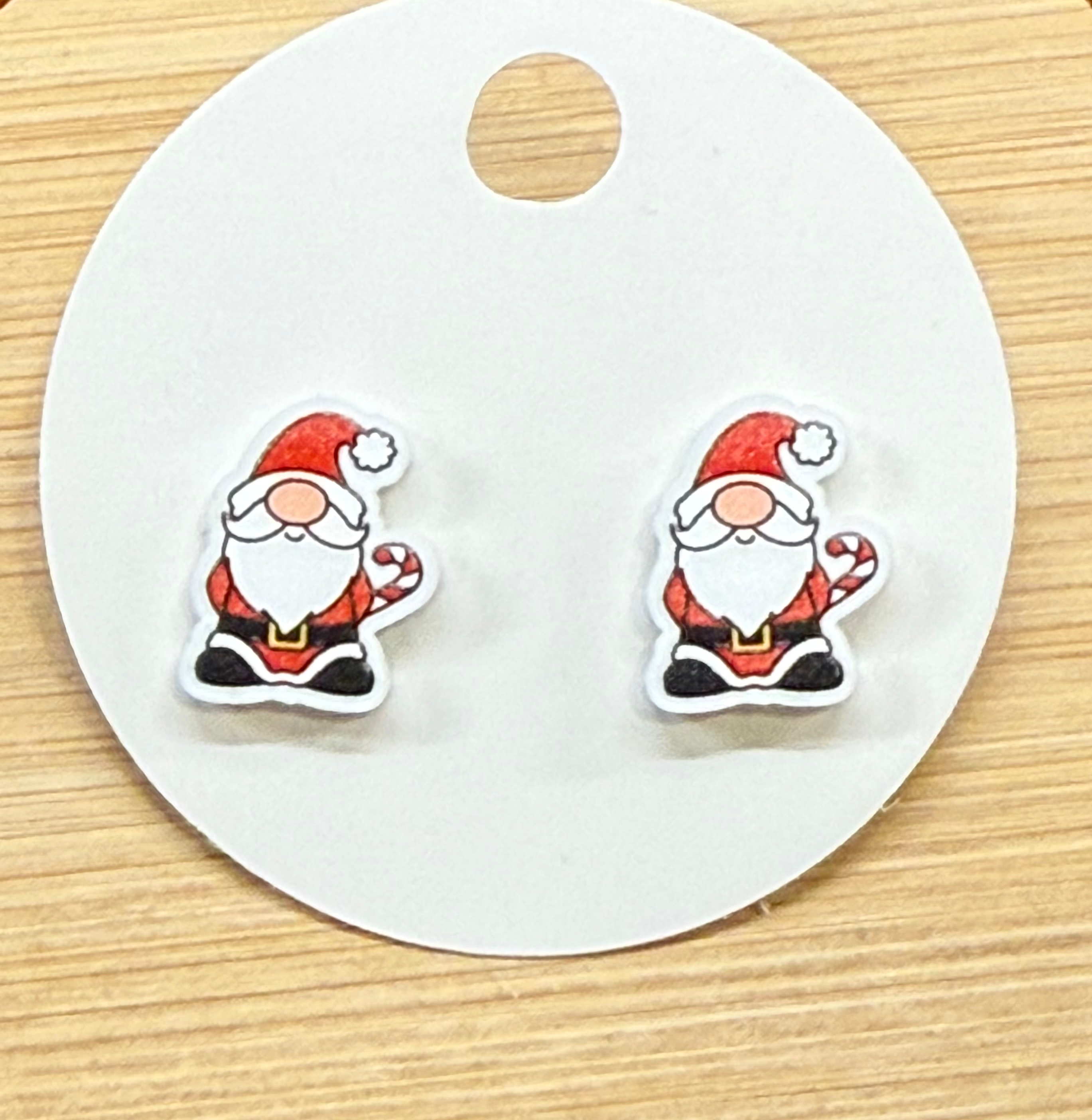 Gnome Santa Stud Earringa