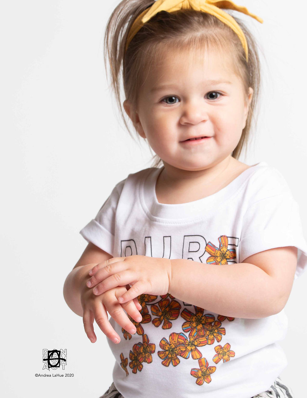 Pure Love Tangerine Flower Organic Onesie by AtelierLaHue