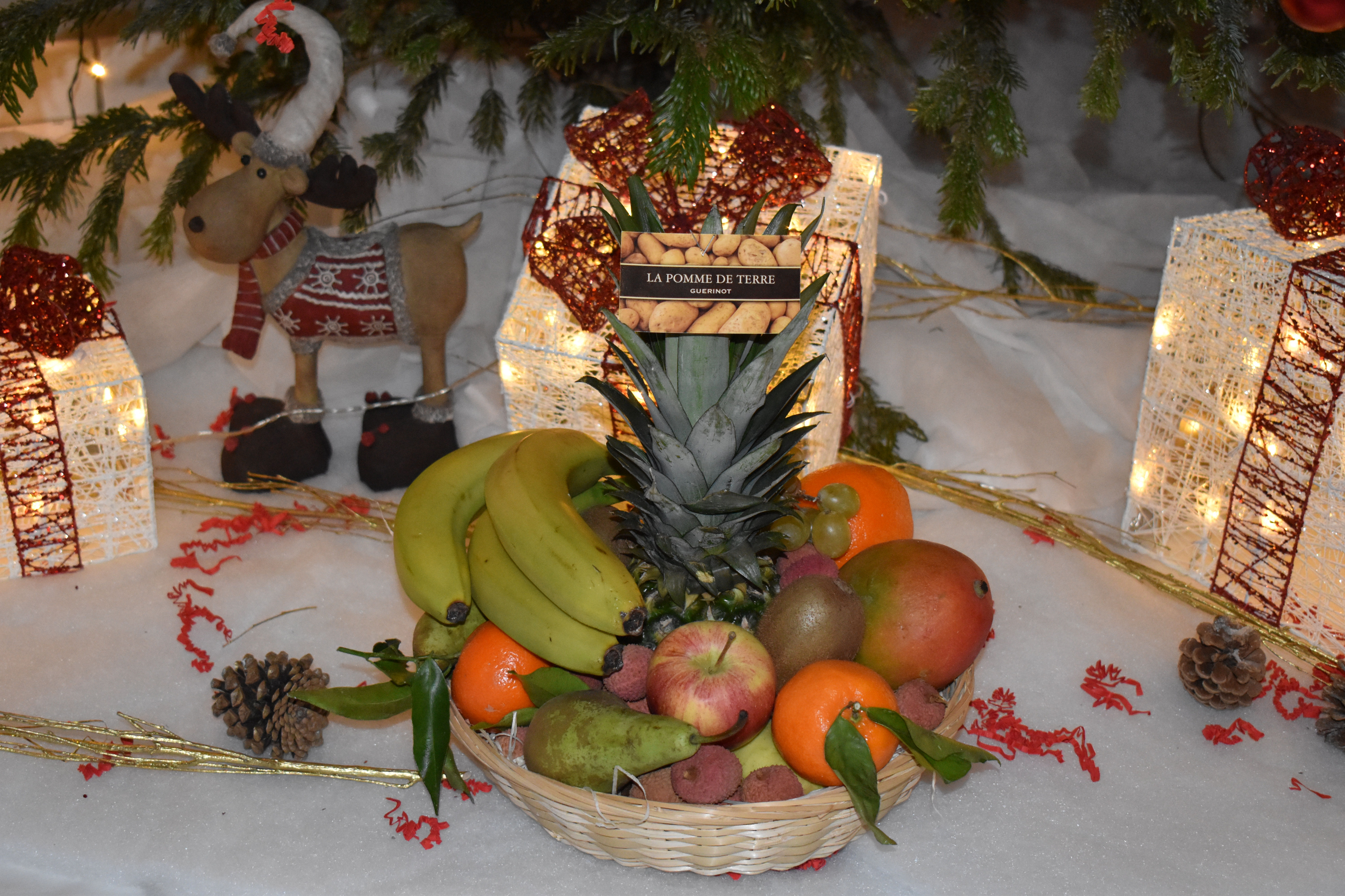 Corbeille de Fruits spécial Noël (GRANDE)