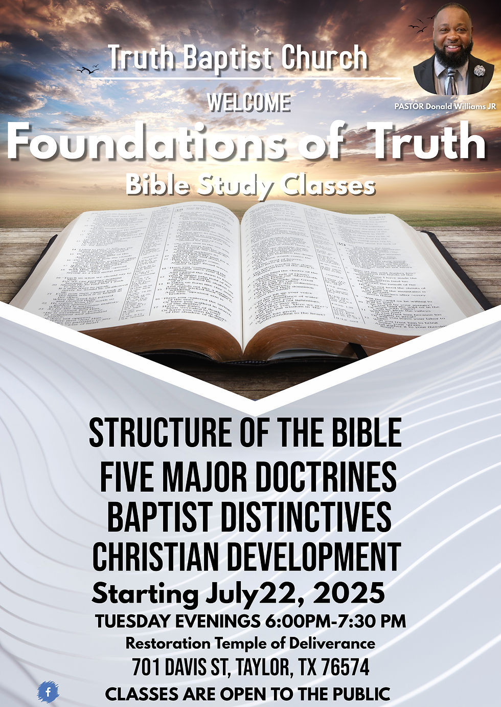 Truth Baptist Chuch Foundation of Truth Bible Study Classes