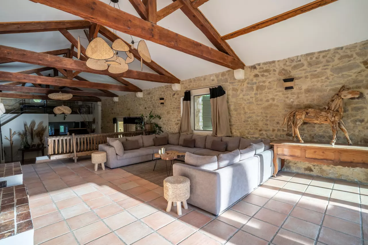 A lounge at the Domaine de Valbonne