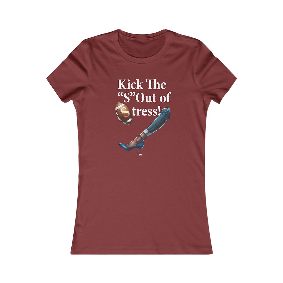 Thumbnail: Women's Tee - "Kick the 'S' Out of Stress" (white font)