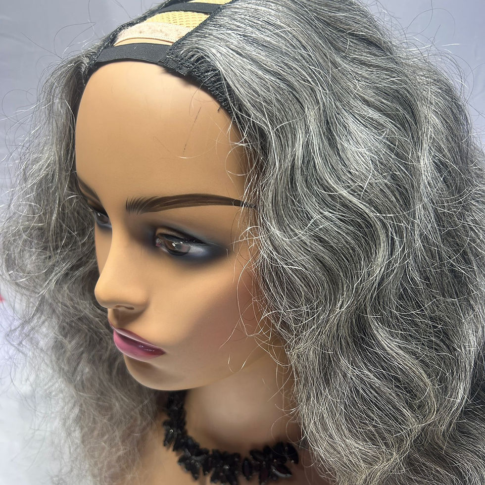 Thumbnail: U Part Grey Wavy Wig