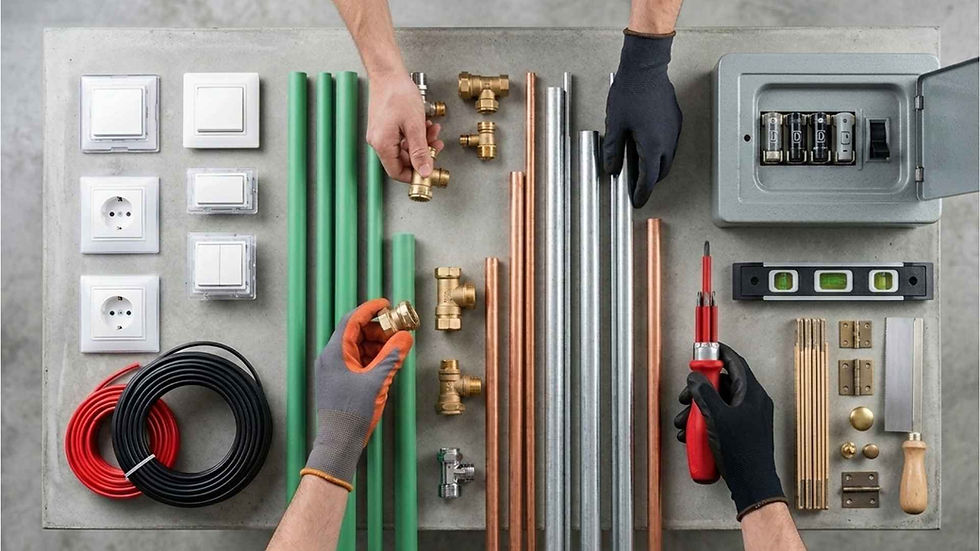 Material de plomería y electricidad