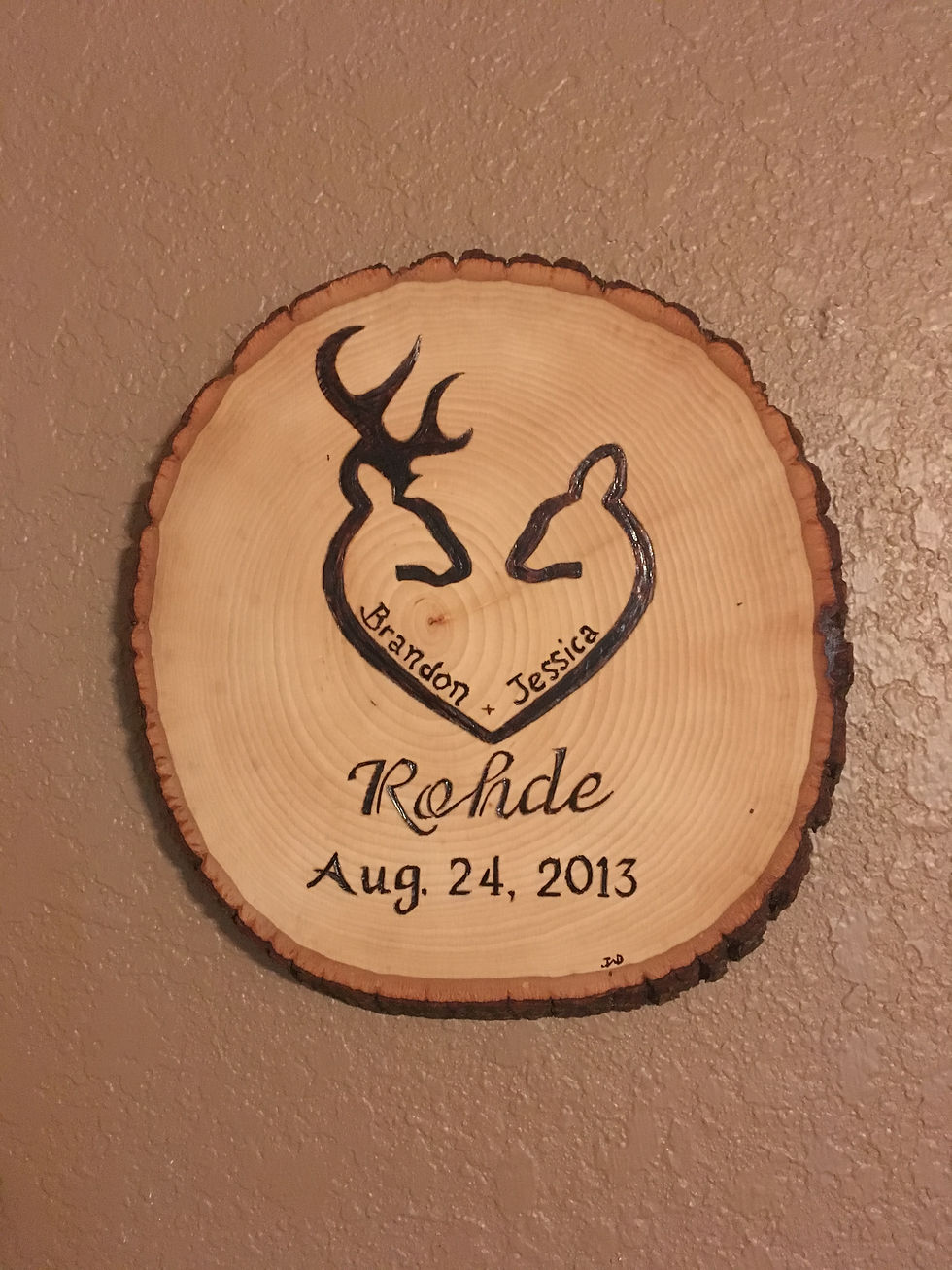 Deer Anniversary Heart