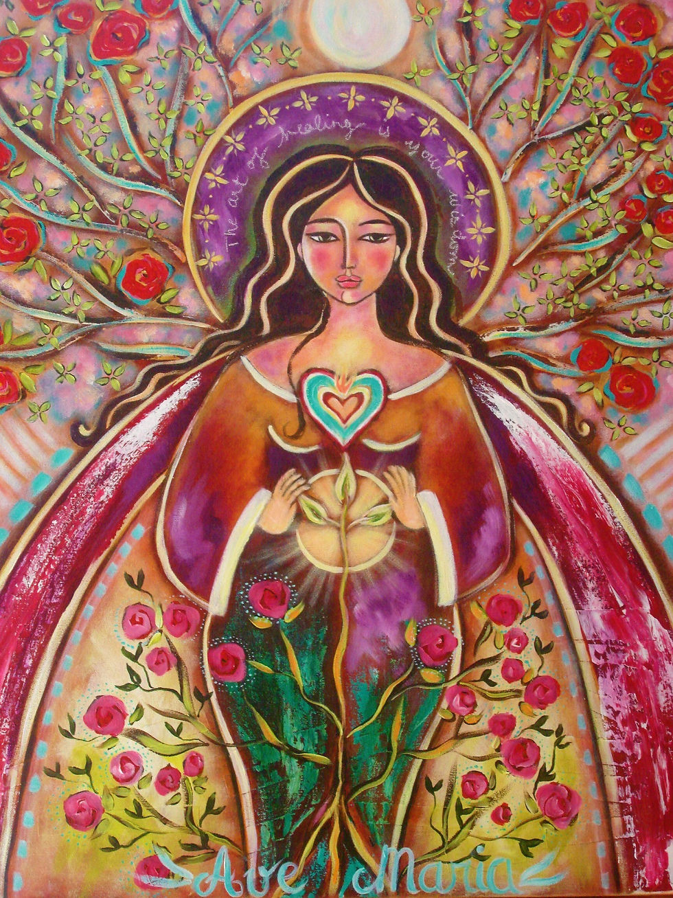 Flowers of the Heart par l'artiste peintre Virginie Hentzienne