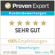 ProvenExpert-Bewertungssiegel Sehr gut