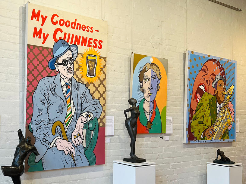 Install photos from the Steve Justice: Oddly Familiar show