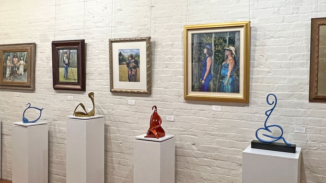 Install photos from the Serpent Mound: Observations of the Seen and the Unseen show