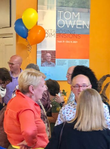 Event photos from the Tom Owen: Juxtaposing Dimensions show