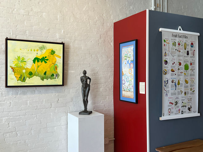 Install photos of the The Warriors, Builders, & Weavers of Cincinnati’s Foodshed show