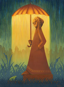 Twood painting by Paul Kroner, 30 x 40" Acrylic on Canvas,SOLD