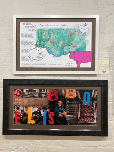 Install photos of the The Warriors, Builders, & Weavers of Cincinnati’s Foodshed show