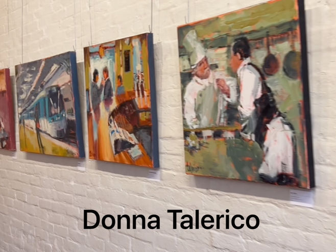 Install photos of the Donna Talerico: Absinthe & Abstracts show
