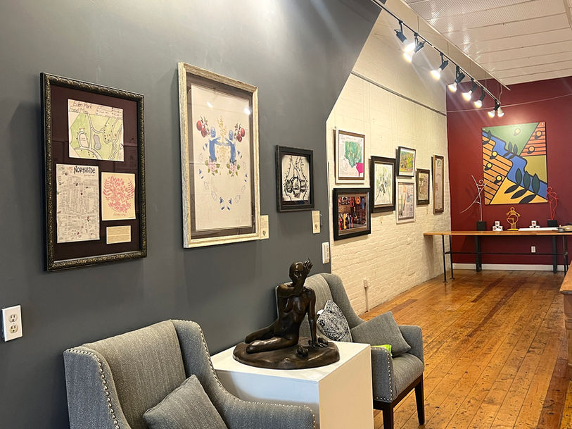 Install photos from the The Warriors, Builders, & Weavers of Cincinnati’s Foodshed show