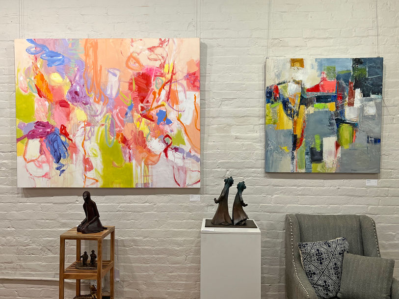 Install photos from the Jolie Harris: Intuitive Abstractions show