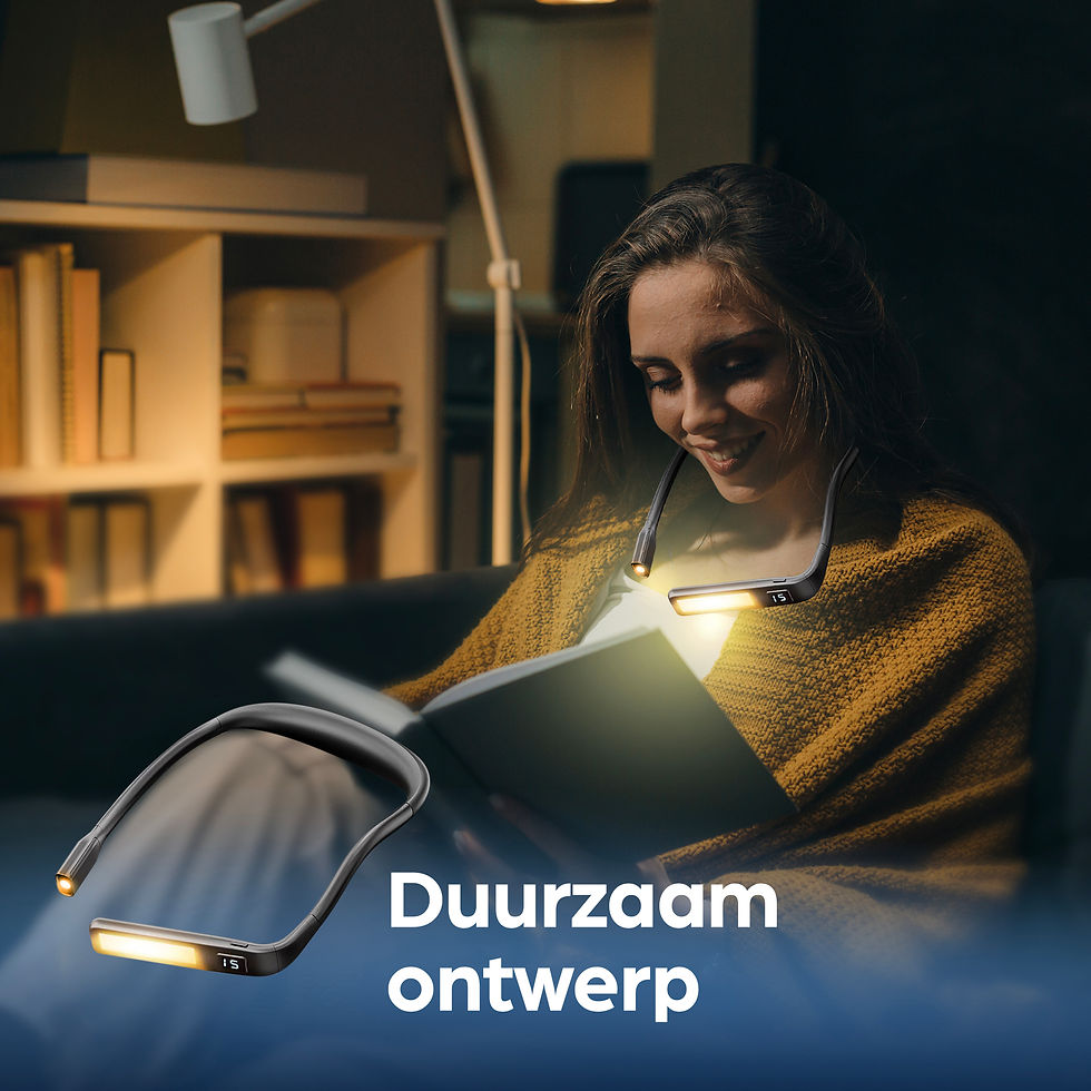 Thumbnail: BP® Nekleeslamp met Timer - Leeslampje voor Boek