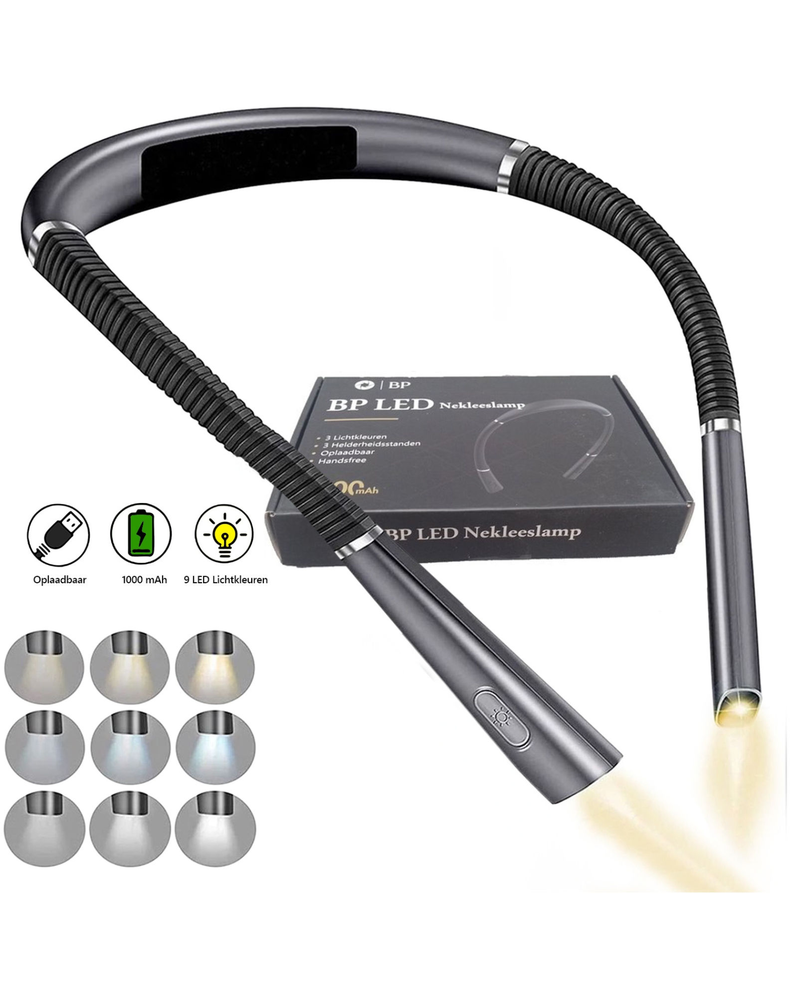 BP Nekleeslamp - Leeslampje voor boek - Neklamp - Klemlamp - Nek Leeslamp