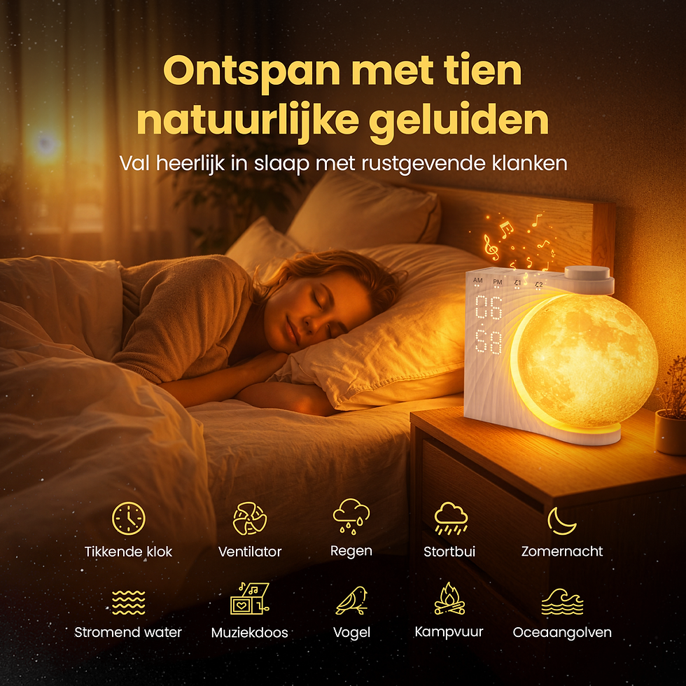 Thumbnail: BP® Wake Up Light - Lichtwekker - Wake Up Maanlamp-Wit