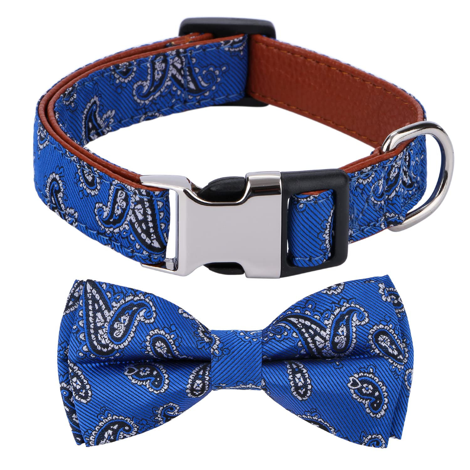 Paisley Dog Collar & Bow Tie Set