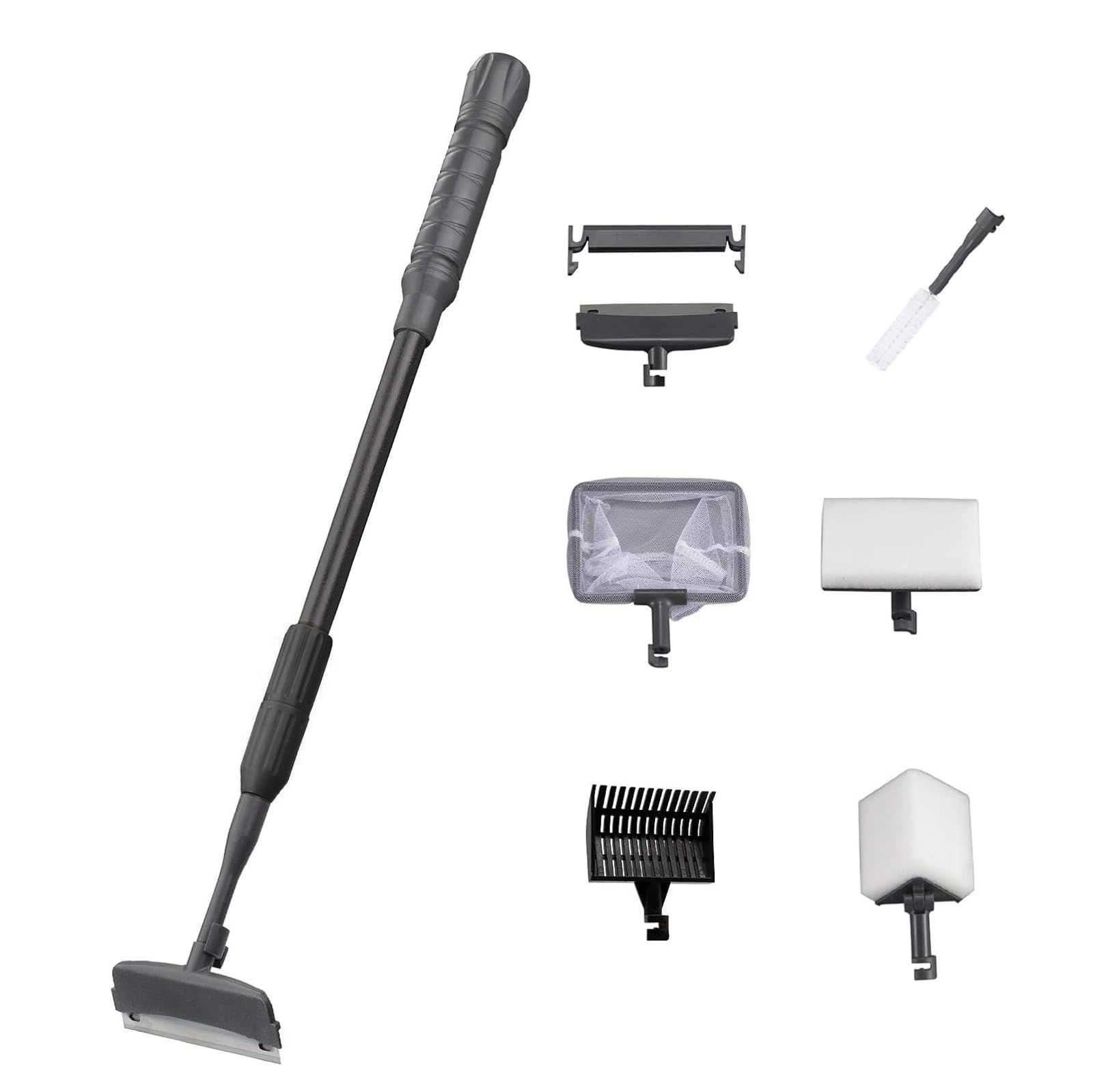 Carefree Fish 6IN1 Carbon Fiber Aquarium Cleaning Tools Long Handle Adjustable L