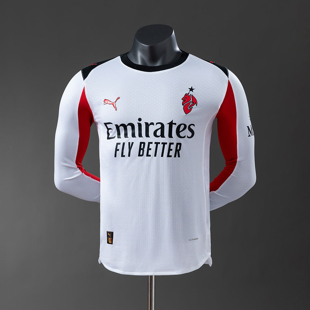 Maillot Milan AC 25/26 – Extérieur Manche Longue Version Joueur