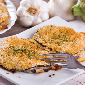 Garlic Parmesan Baked Eggplant