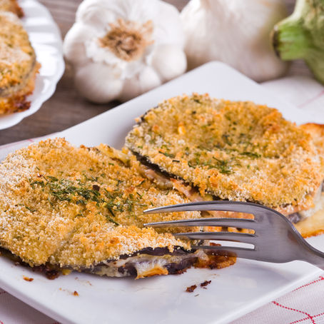 Garlic Parmesan Baked Eggplant
