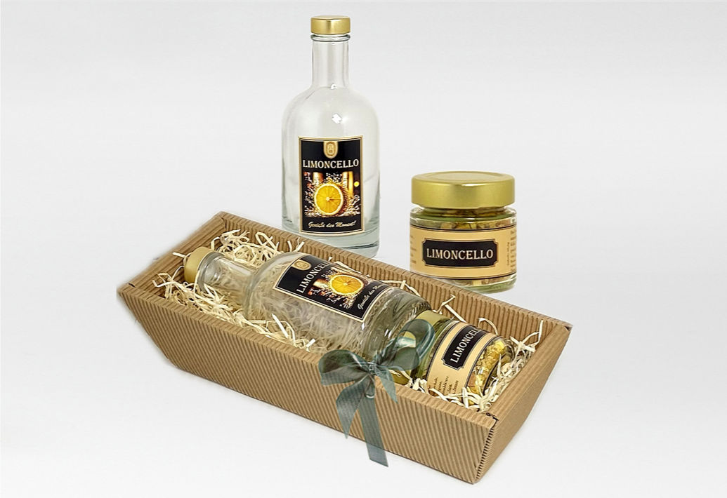 Geschenkset: Limoncello selber machen mit Ansatzmischung & Flasche