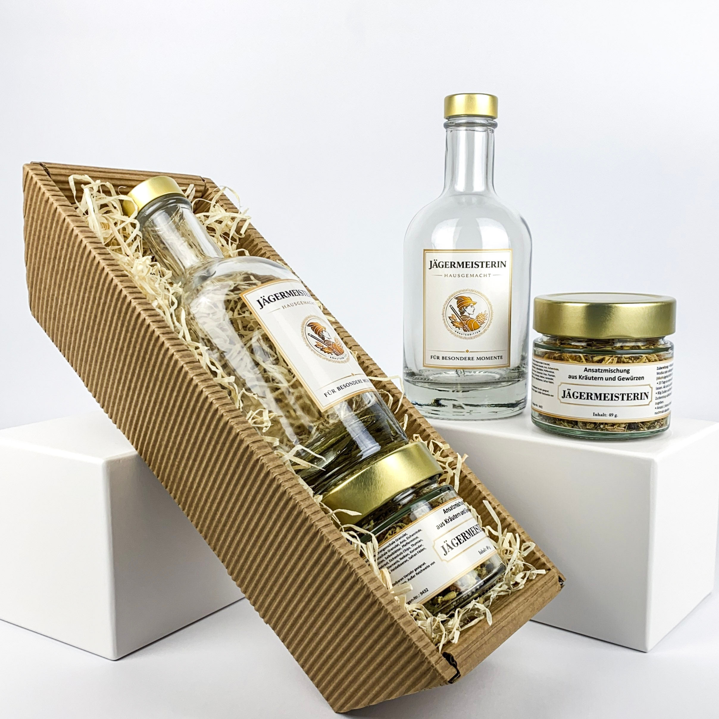 Geschenk-Set : Kräuterlikör selber machen Jägermeisterin