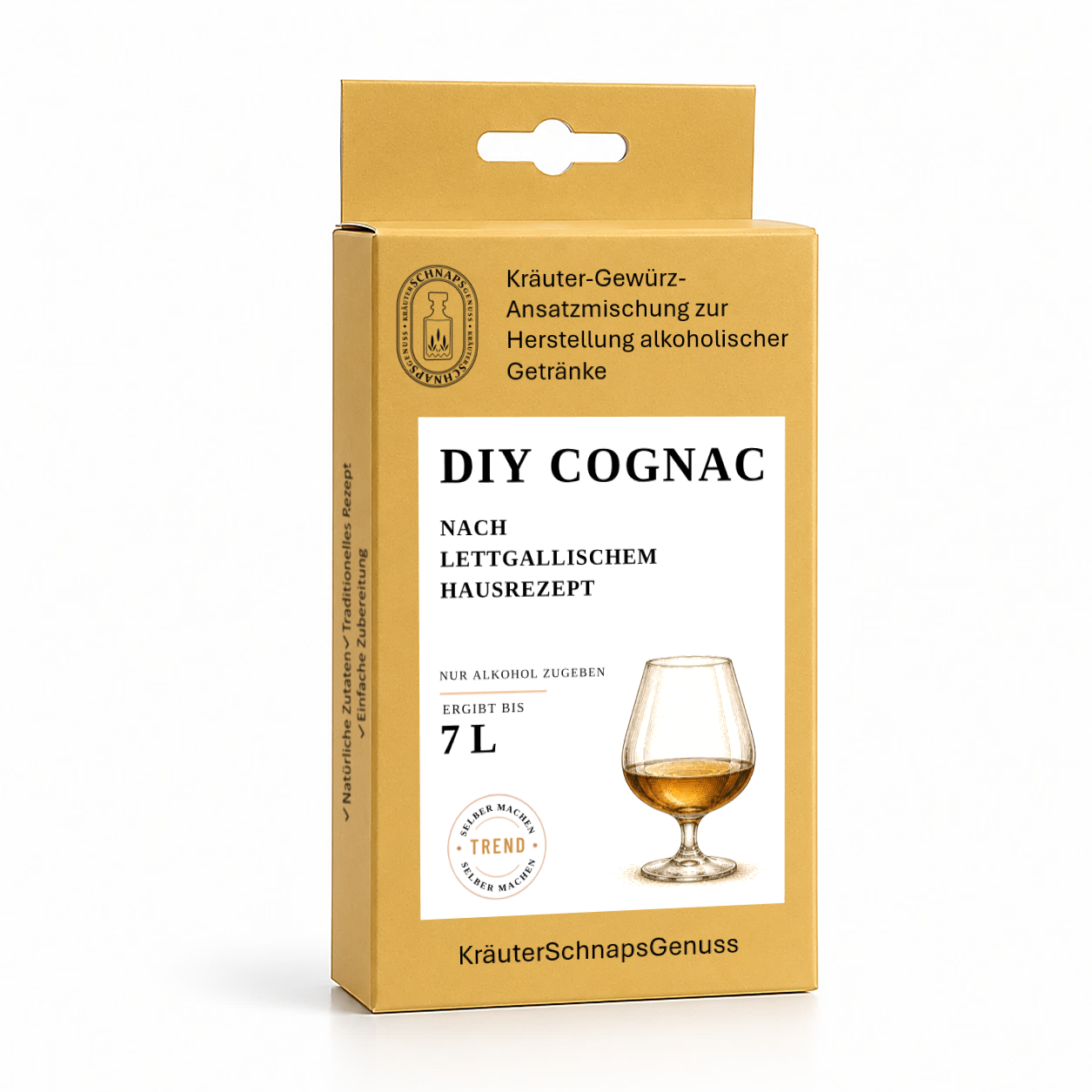 Cognac selber machen | Ansatzmischung mit Cognacfass-Späne