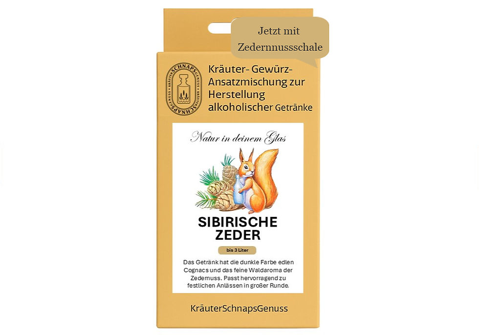 Kräuterschnaps selber machen-Ansatzmischung-Sibirische Zeder